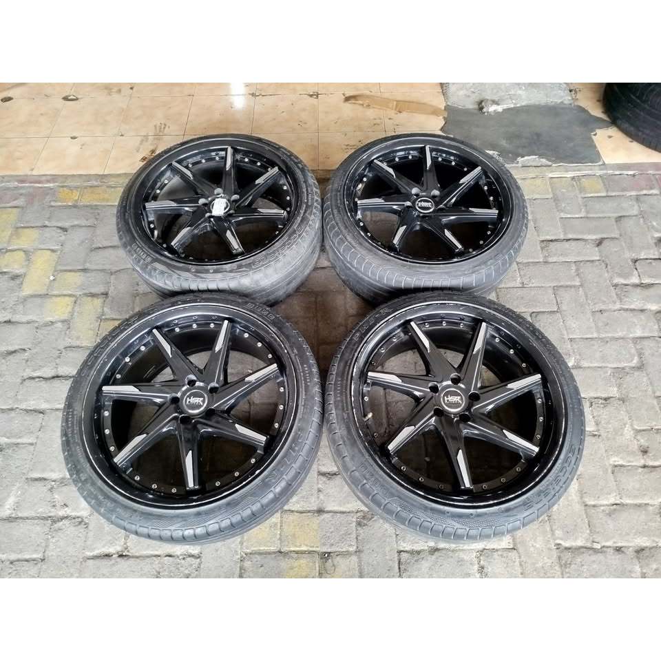VELG MOBIL RACING HSR TREX RING 20 LEBAR 9,5 PCD LUBANG BAUT 5X114 ET40 + BAN ACCELERA 245 40 R20 PE