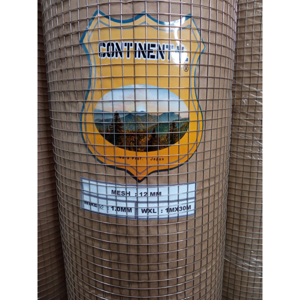 wiremesh galvanis tebal 1mm | panjang 30 meter |  lubangan 12x12mm