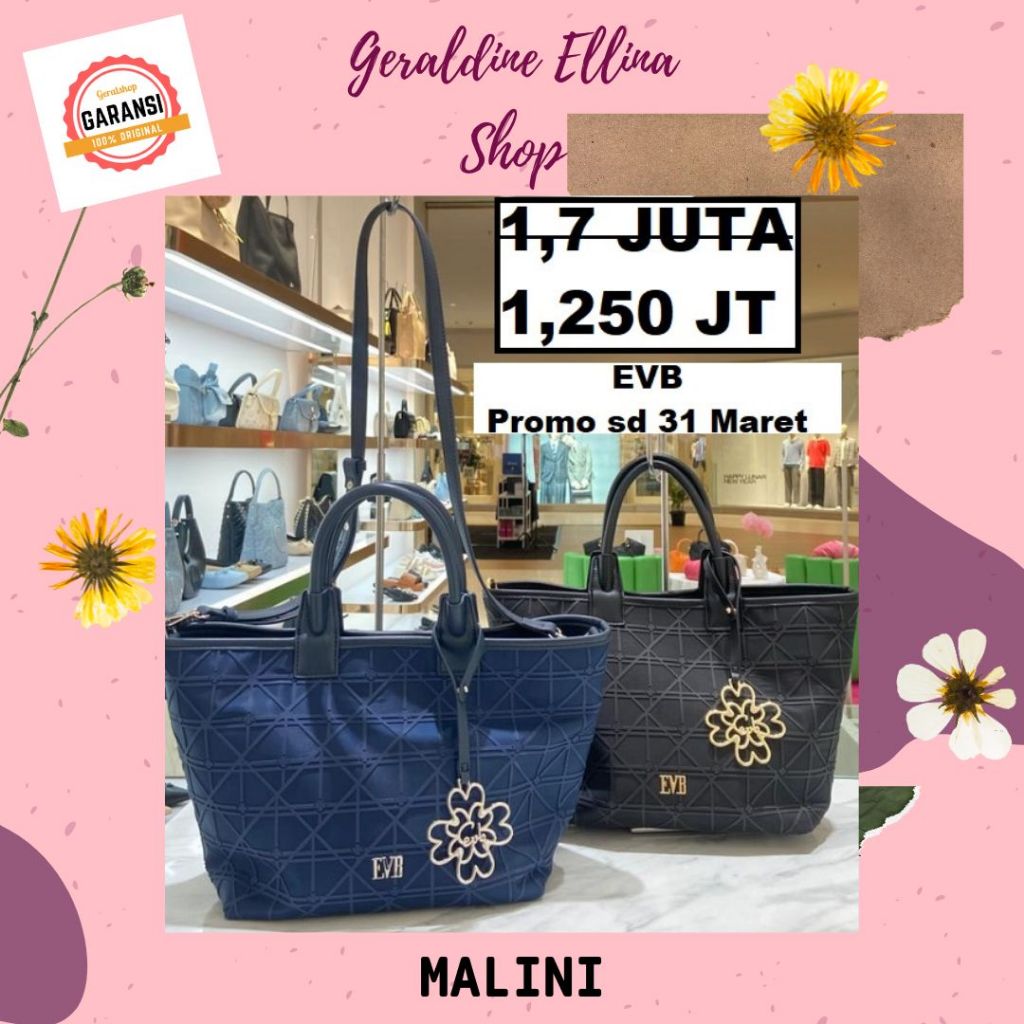 Tas wanita EVB satchel bag original sale seri CLARIS