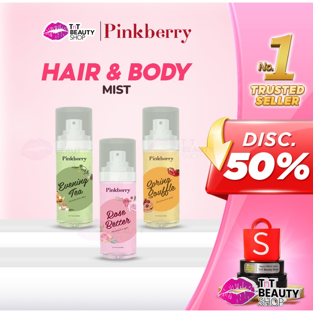 Pinkberry Hair and Body Mist 100ml - Evening Tea - Rose Better - Spring Souffle | TnT Beauty Shop