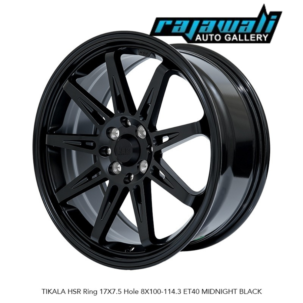 Velg Mobil Ring 17 Untuk Livina Fronx Raize Swift Mazda2 Xenia Dll Tikala HSR R17 Hitam