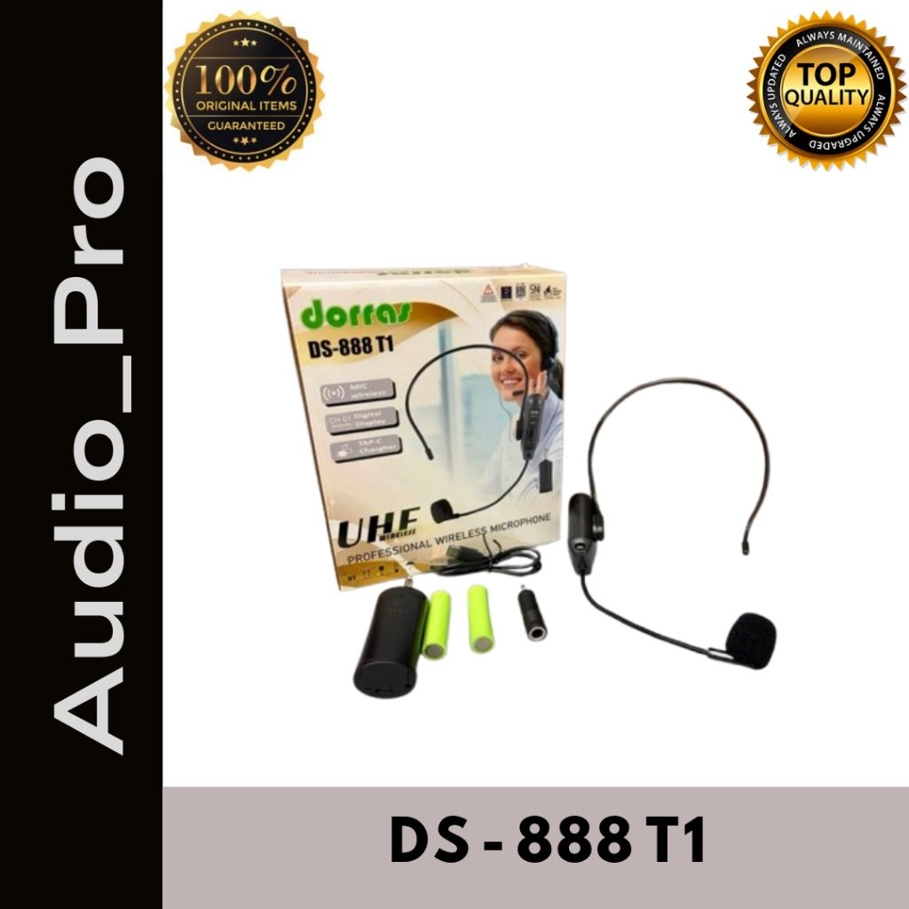 Mic Bando Wireless Dorras DS 888 T1 Isi 1 Mic Headset Dorras DS888 T1