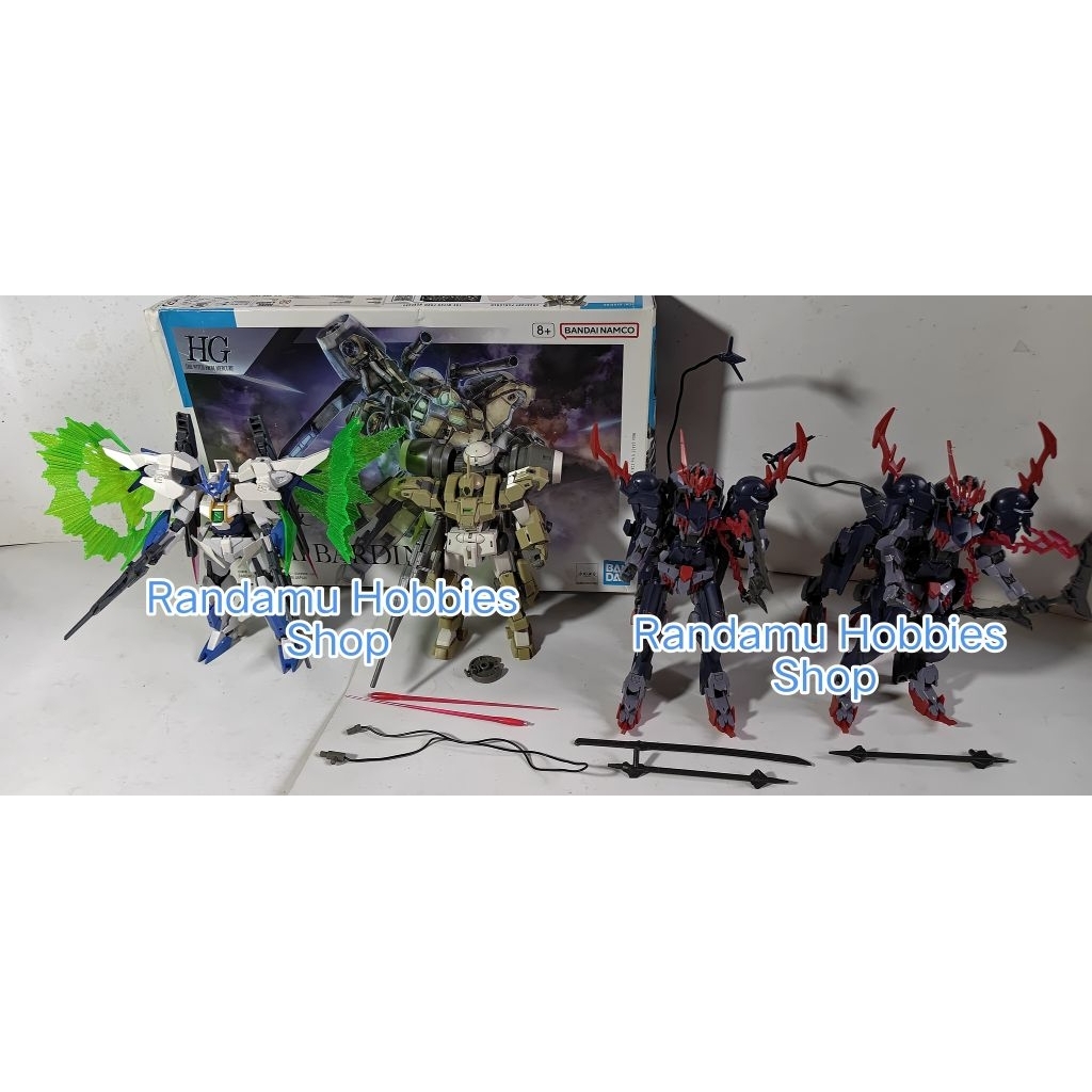 HG Demi Barding, Gundam OO Sky Moebius, & 2 Barbataurus [Bandai] - ( TAG : Amazing Strike Freedom A-