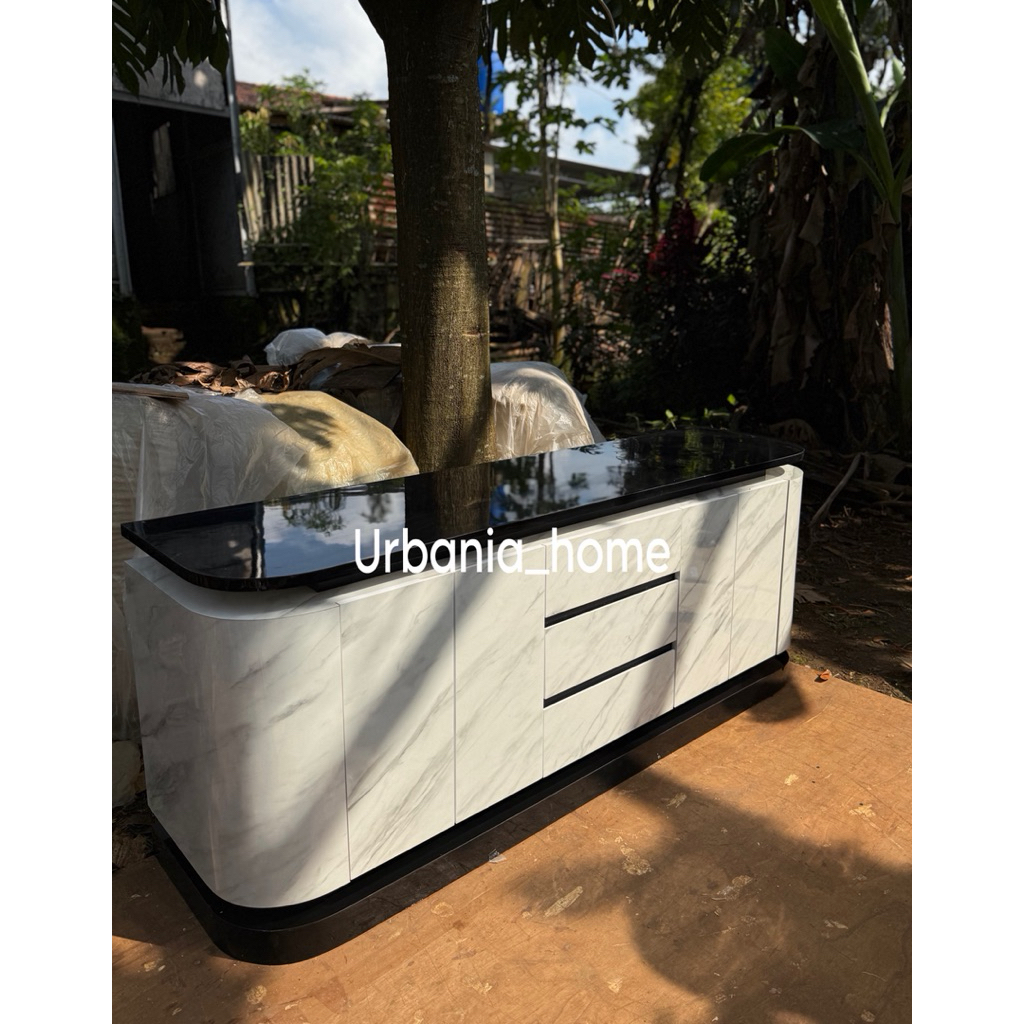 meja tv minimalis modern HPL