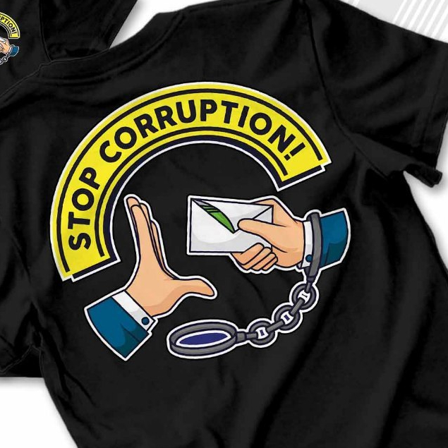 KAOS VIRAL - STOP KORUPSI//KORUPSI TIDAK MEMBUATMU KEREN KAOS DPR KORUPSI BISA COD