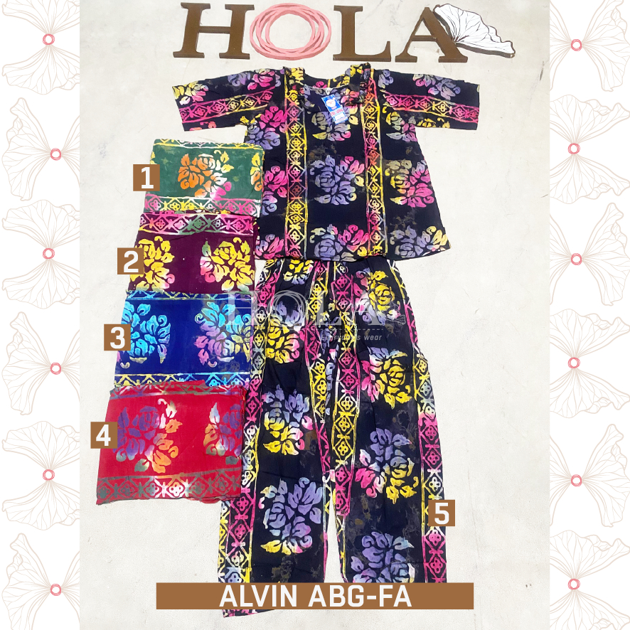 HOLA_FASH | B- Setelan CP ALVIN ABG Batik, Setcel batik, setelan rumahan, setelan santai, setelan ba