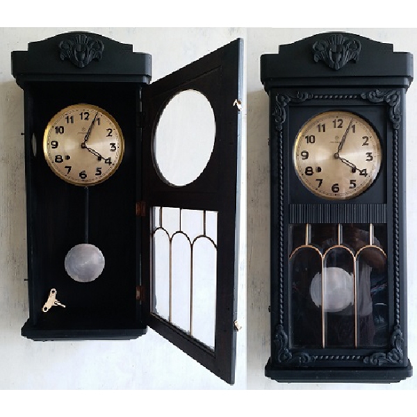 Jam antik Original Junghans Gong wall Clock era 1800