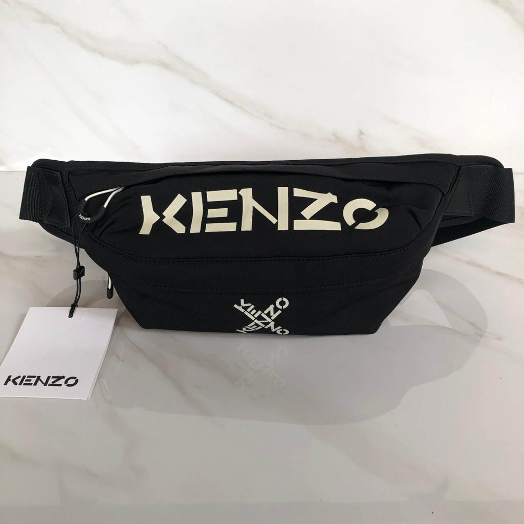 KENZO CROSS LOGO BUMBAG BLACK