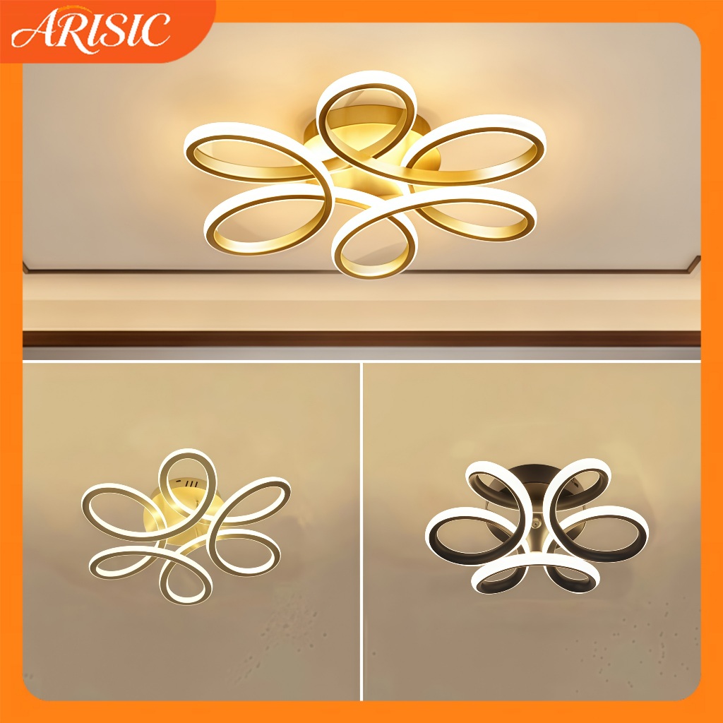 ARISIC Lampu Plafon LED 3 Warna Lampu Hias Rumah Lampu Plafon Modern Trendy untuk Rumah