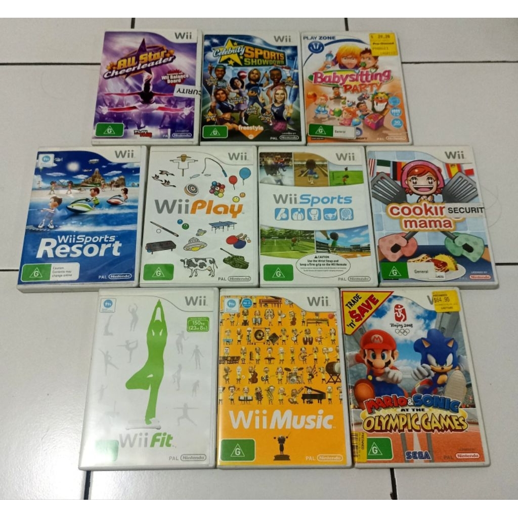 Nintendo wii disc reg PAL Wii sports resort dan Wii play