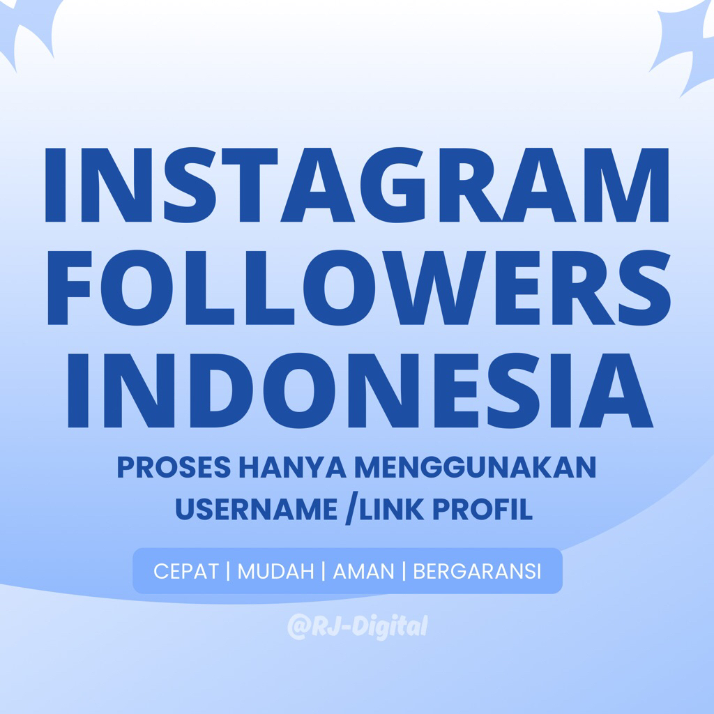INSTAGRAM FOLLOWERS INDONESIA PERMANENT | FOLLOWERS INSTAGRAM HIGH QUALITY | IG FOLLOWERS NON DROP |