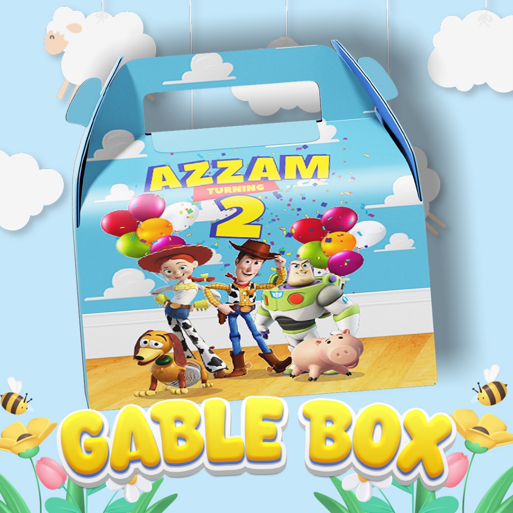 Gable Box / Hampers Box Ulang Tahun - Birthday Hampers - Hampers Ultah - Pouch Snack Ulang Tahun Cus