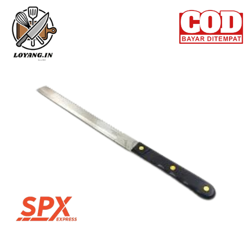 PISAU ROTI PANJANG STAINLESS STEEL TAJAM 2 SISI