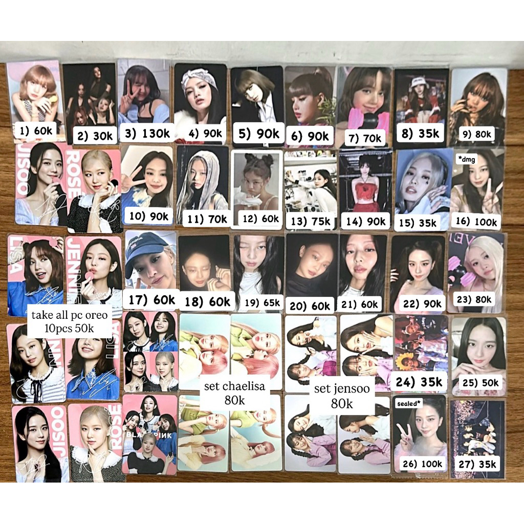 (BUY 5 GET 1) OFFICIAL PHOTOCARD BLACKPINK LISA JENNIE ROSE JISOO OFFICIAL RUBY ROSIE AMORTAGE HYLT 
