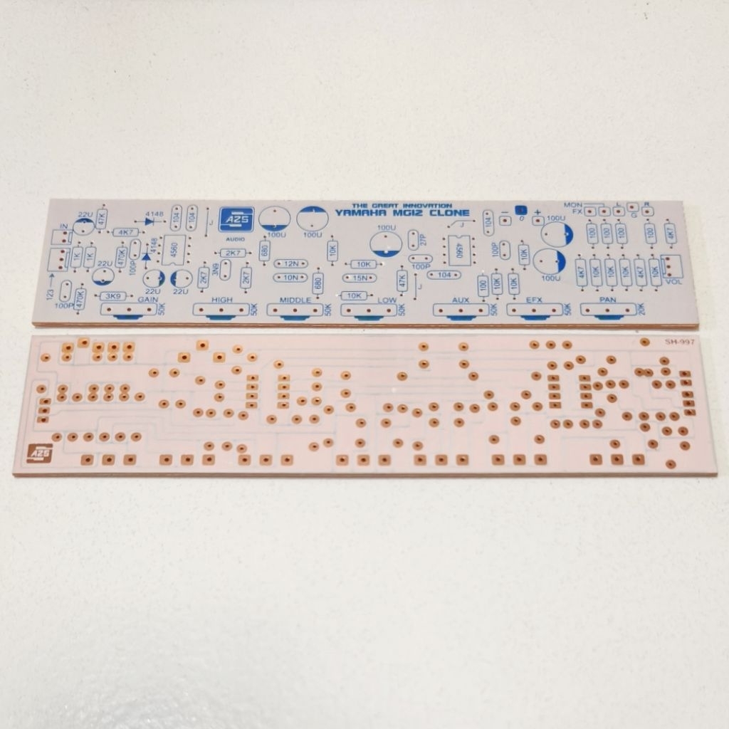 PCB Mixer 7 Potensio Clone Yamaha MG12 Amplifier