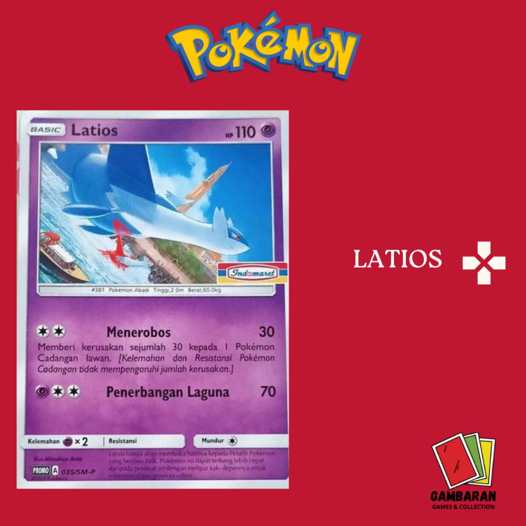 Latios Promo Indomaret 035/SM-P Kartu Pokemon Indonesia TCG