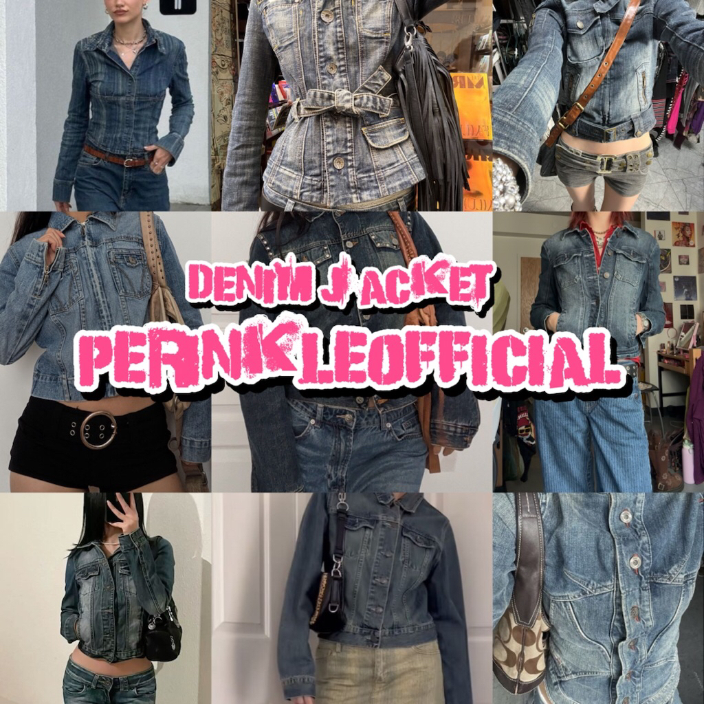 Denim Jacket, Jacket Jeans, 2000s Vintage Wastern Style Denim Jacket