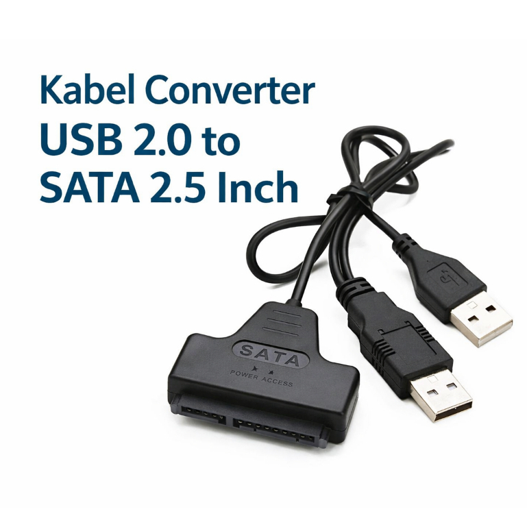 Cara Pasang Kabel Converter USB 2.0 ke SATA 2.5 Inch HDD SSD LPComp