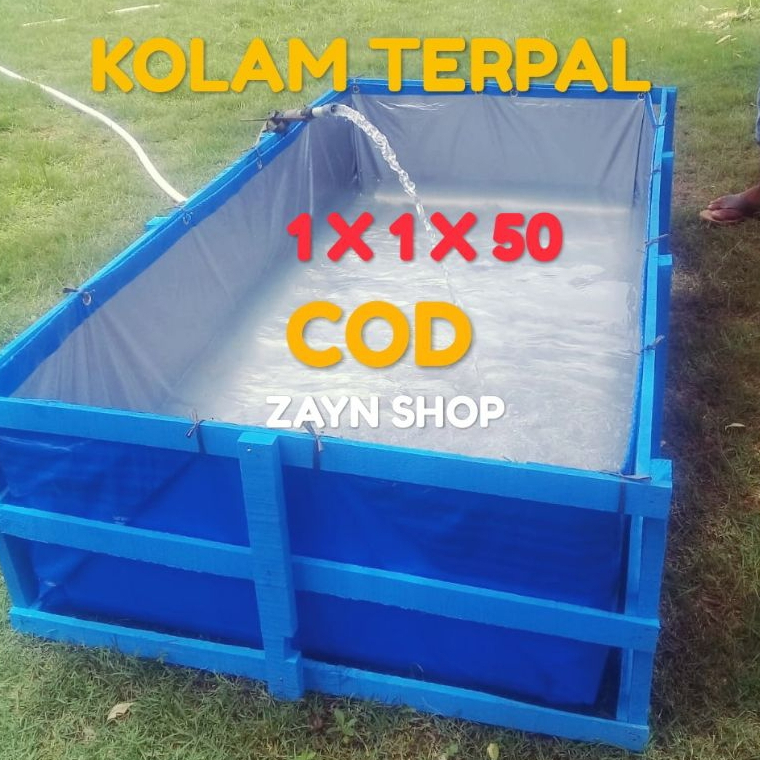 Terpal kolam ikan 100x100x50 A5 kolam terpal budidaya