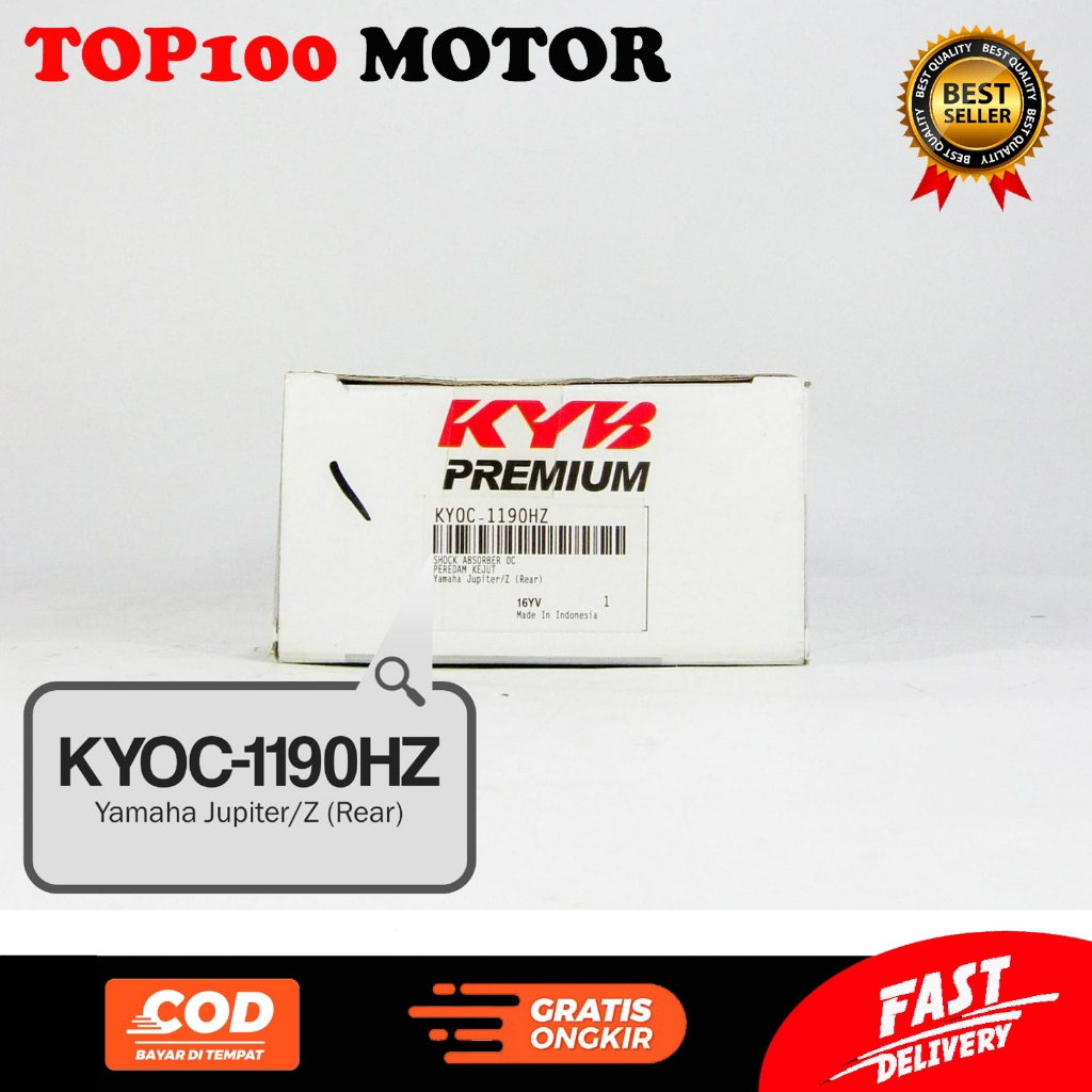 KAYABA KYOC-1190HZ SOK BREKER BELAKANG HITAM JUPITER Z. VEGA R NEW. VEGA ZR ASLI KYB