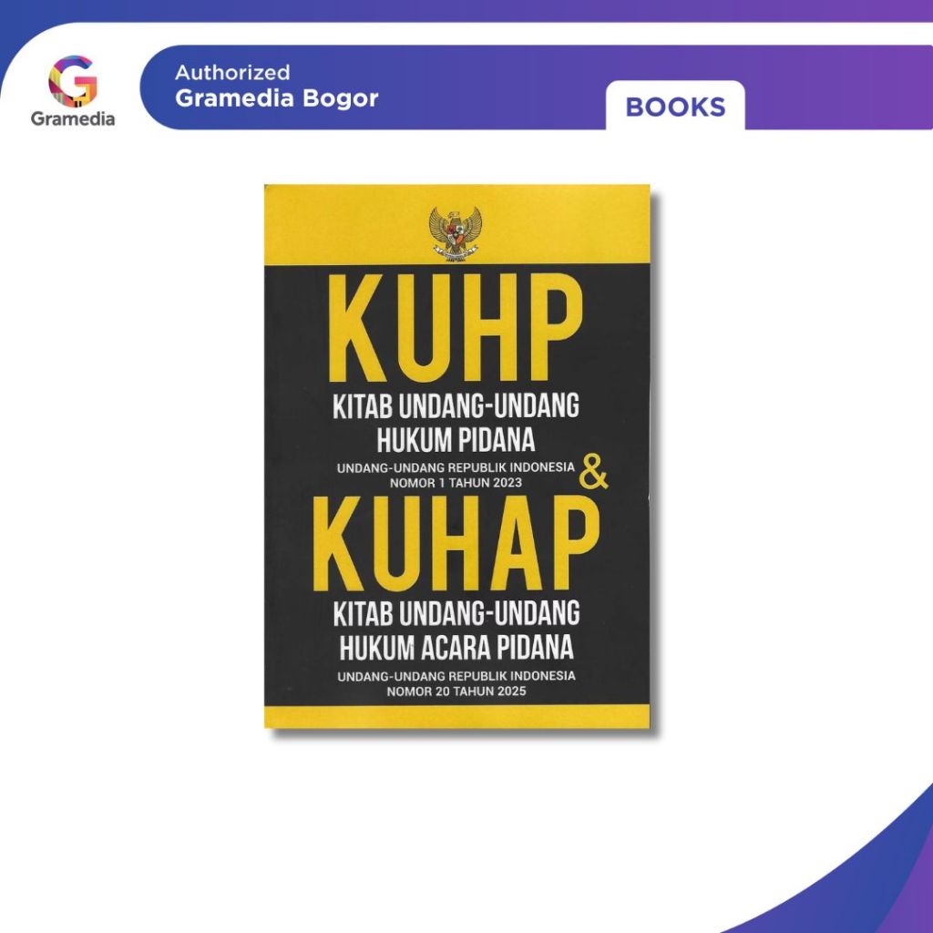 Gramedia Bogor - KUHP (Kitab Undang - Undang Hukum Pidana) dan Kuhap (Kitab Undang - Undang Hukum Ac