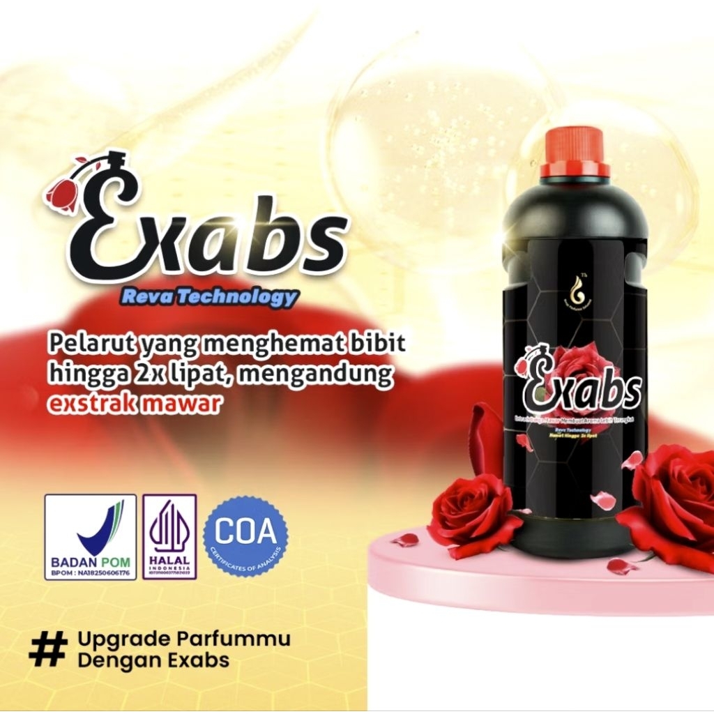 Exabs extract bunga mawar Halal Original repack 100ml