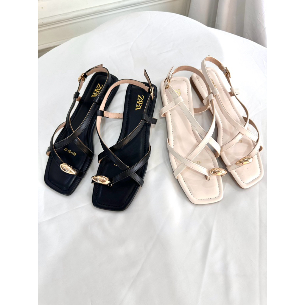 sendal sandal ZARA 621-A89 wanita import premium bahan Dove tali