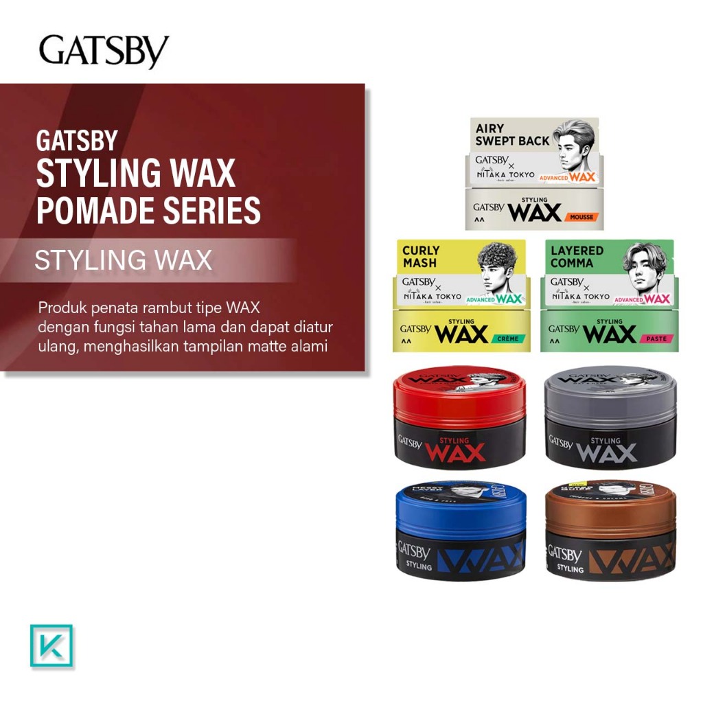 Gatsby Styling Wax 75g Hair Styling Rambut Pria