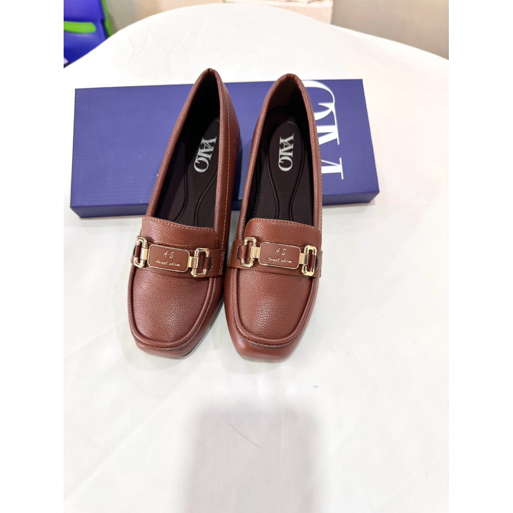 sepatu flat wanita 8625-26 bahan Dove taiga import premium