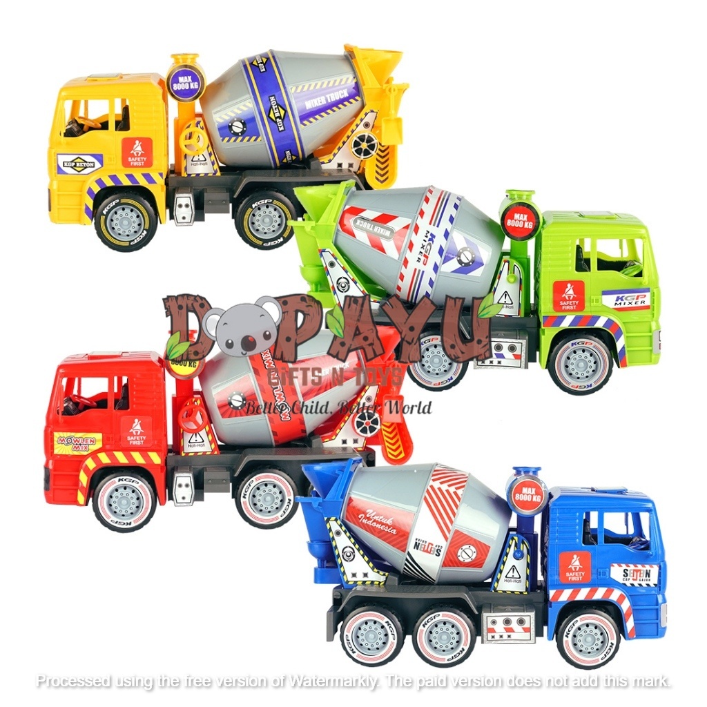 DOPAYU Mainan Truk Besar Molen MIXER TRUCK KGP8081 Pemadam FIRE RESCUE TRUCK KGP8099