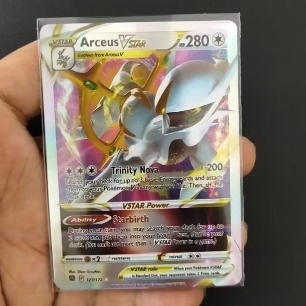 Kartu pokemon Arceus Vstar 123/172Englis Tcg