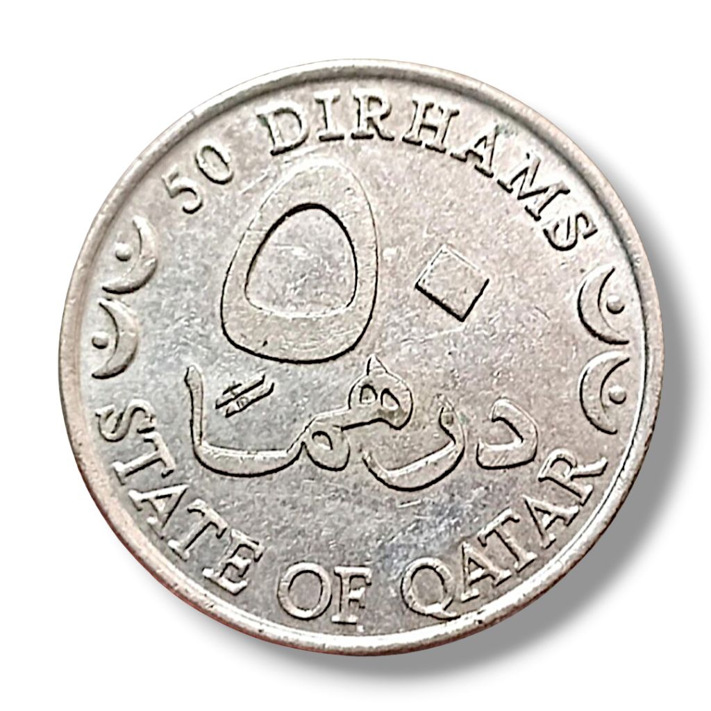Koin ini adalah koin 50 Dirham Qatar Original 100% Gress