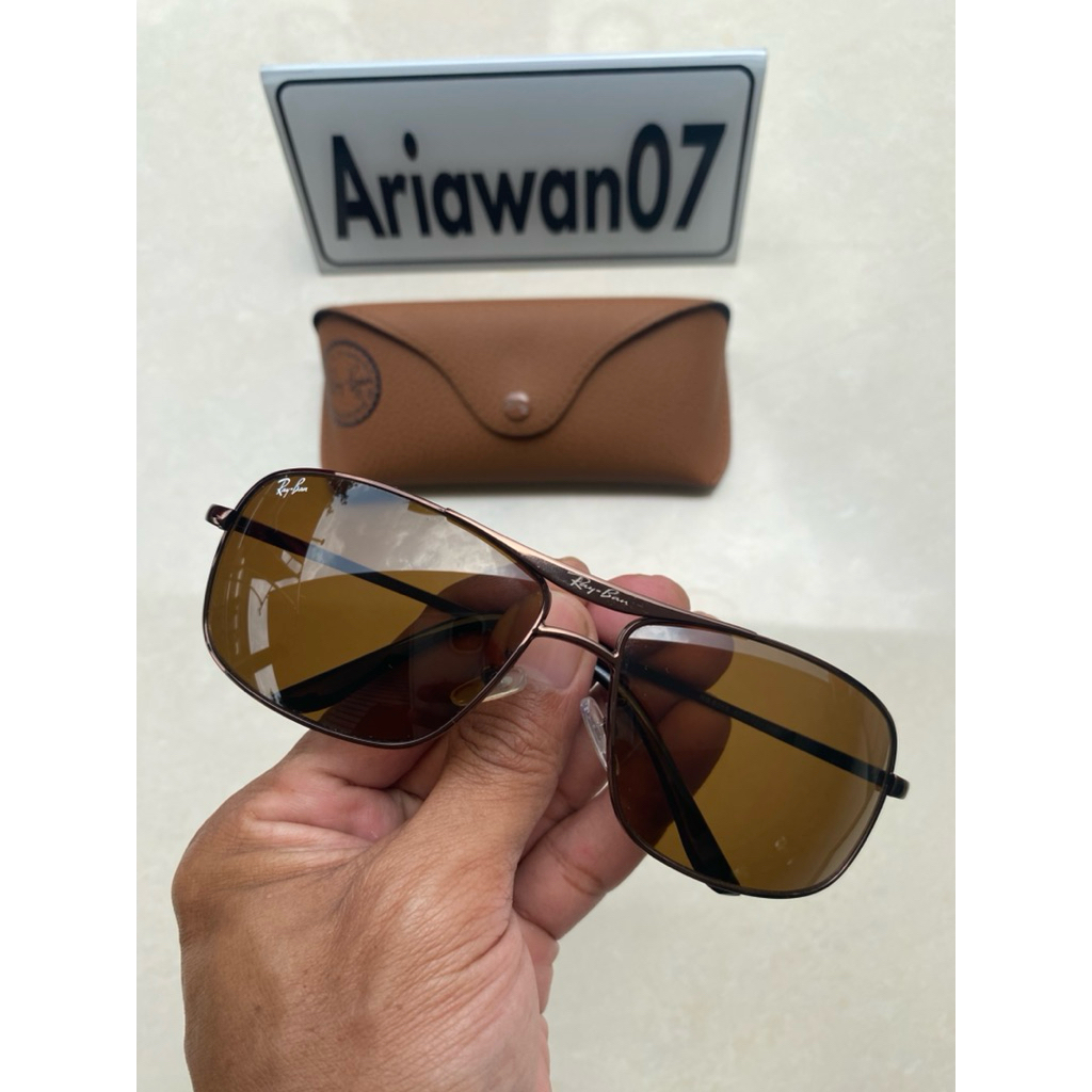 kacamata ray-ban rb 8013 full brown sz 67