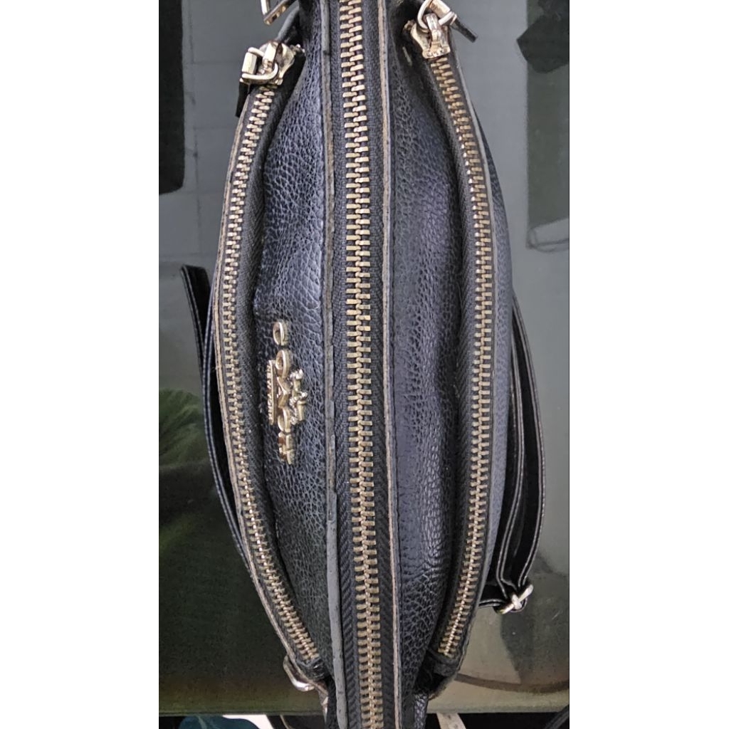 preloved handbag coach* warna black hitam tali panjang good condition