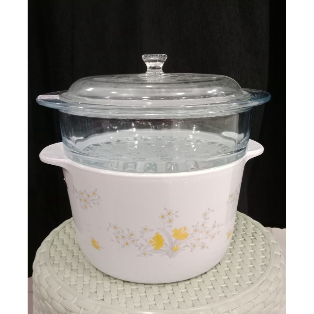 LUMINARC KUKUSAN+PANCI MASAK KACA 3L ROMANTIC MELON