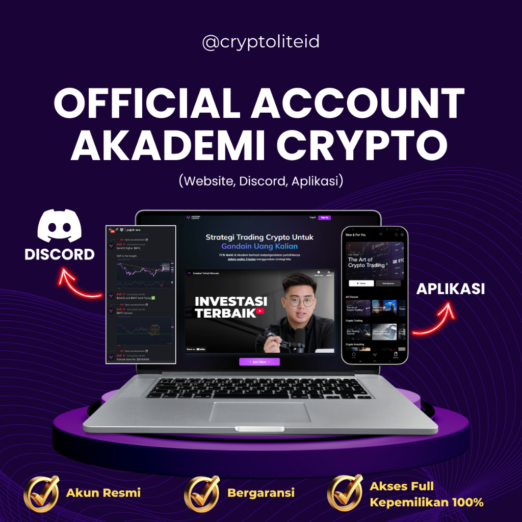 AKUN AKADEMI CRYPTO (AC) OFFICIAL / RESMI (Website, Discord, Aplikasi) | BERGARANSI LIFETIME