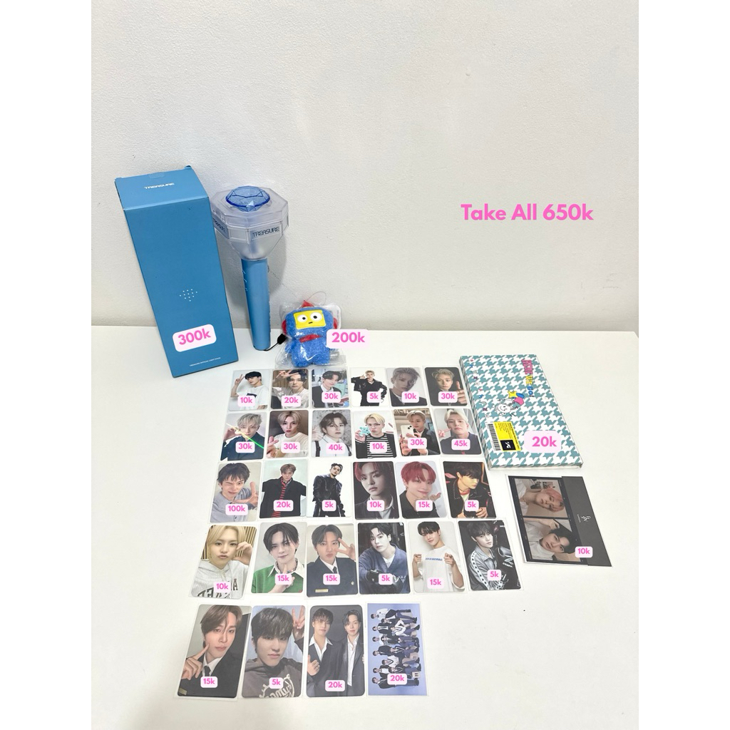 Lighstick Treasure V1 Teulight | Truz Hikun Tatton Maskot | Photocard Treasure Hyunsuk Jihoon Junkyu