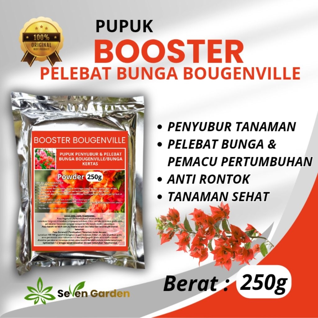 Pupuk Booster Bunga Bougenville 250gr | penyubur dan Pelebat Bunga Bougenville