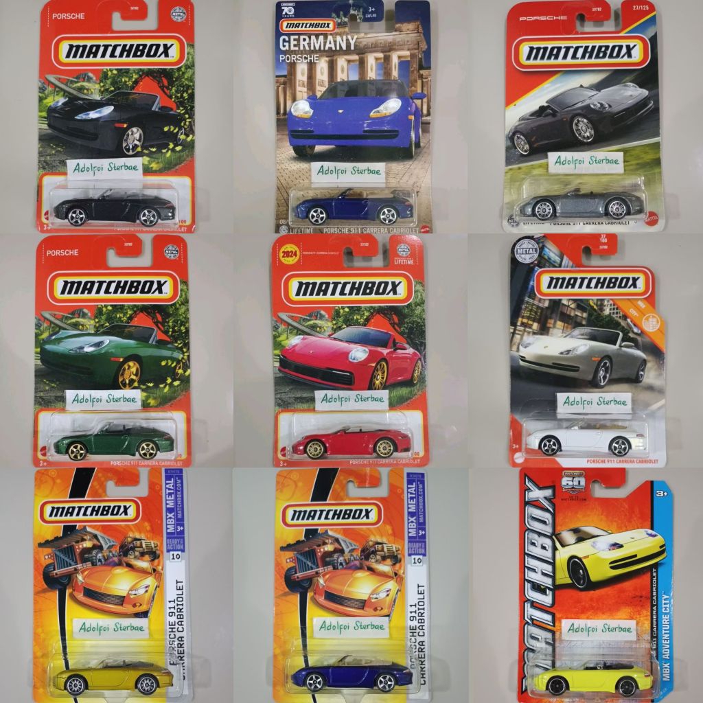 matchbox porsche 911 carrera carera carerra cabriolet convertible 2024 mbx city edisi germany 70 yea