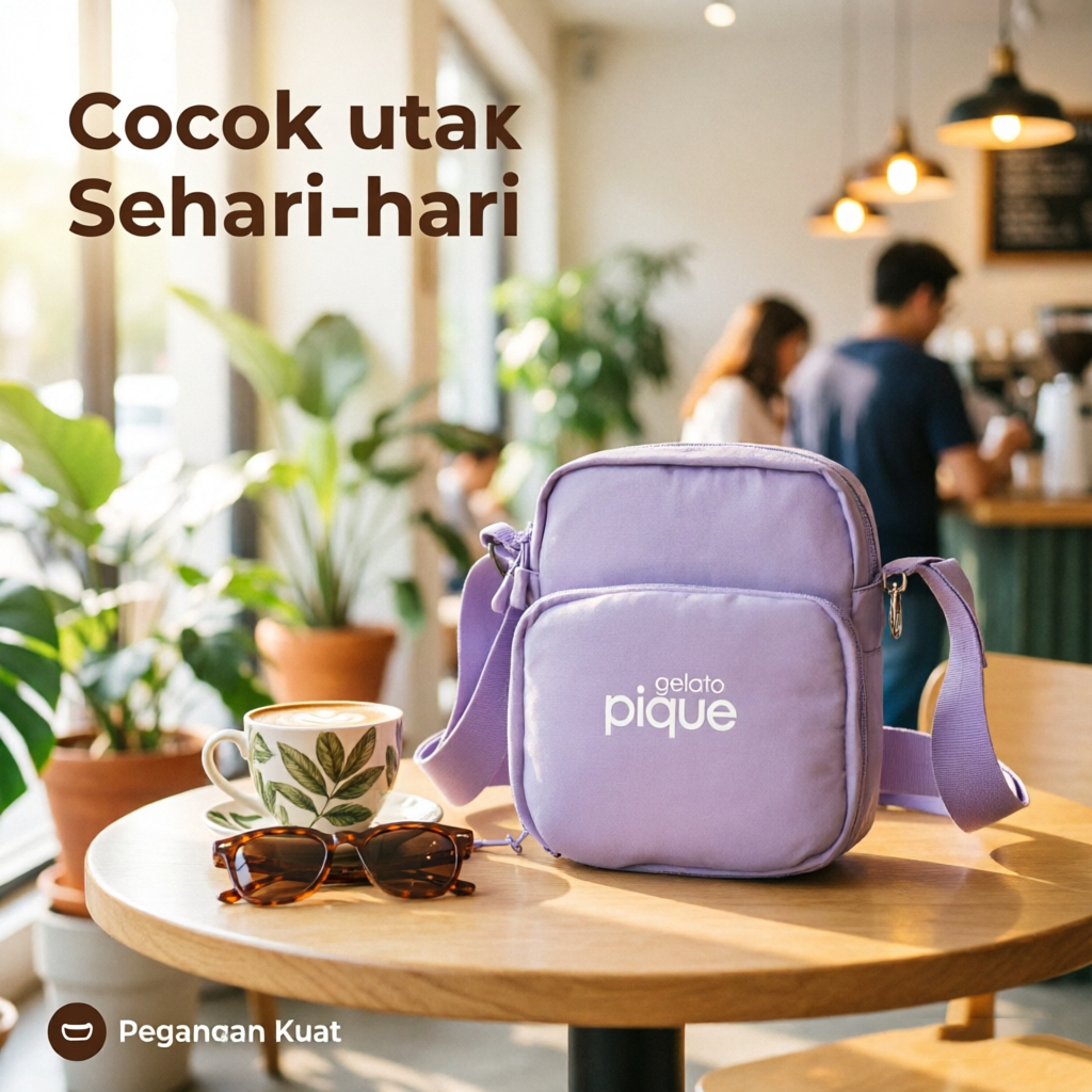 Gelato Pique Official Store/Sling Bag City Travel Gelato Pique: Gaya Urban, Keamanan Handal Tanpa Ko