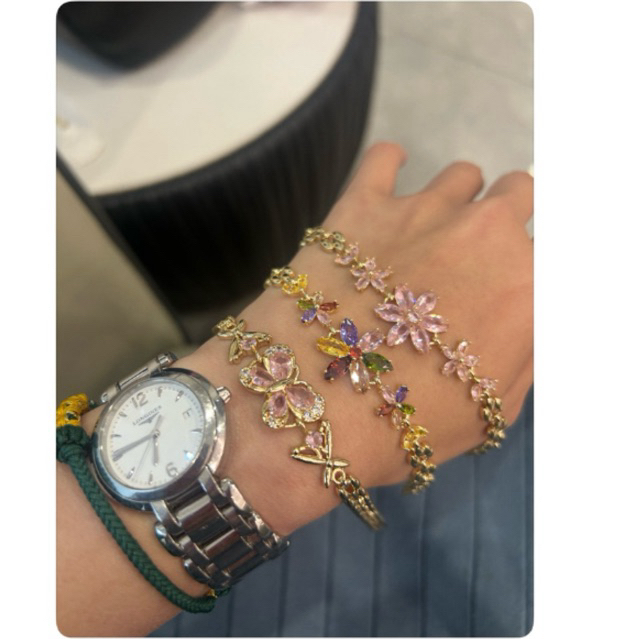 Gelang 18K Gold Plated Swarovski Crystals Impor