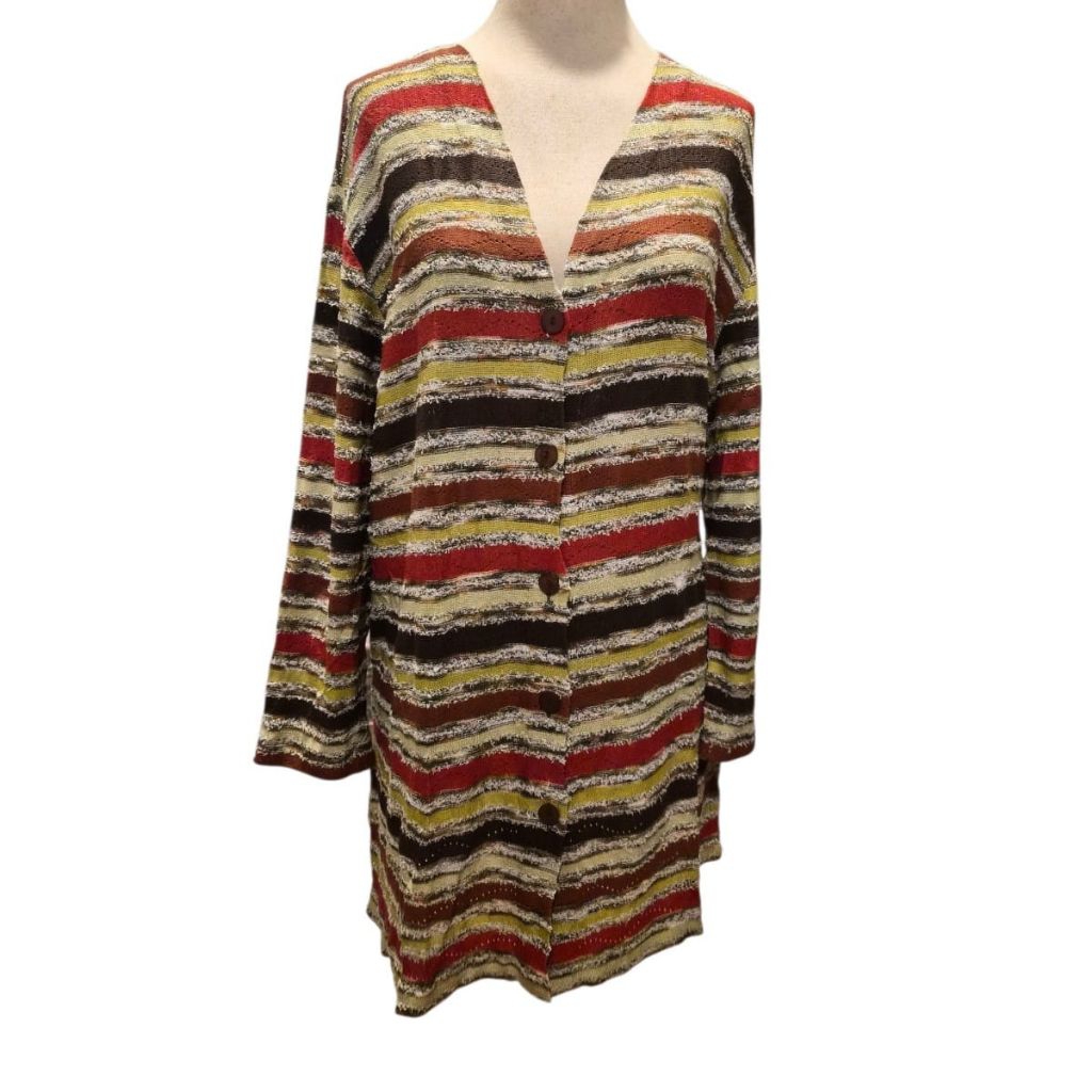 Oversized missoni sport striped long cardigan