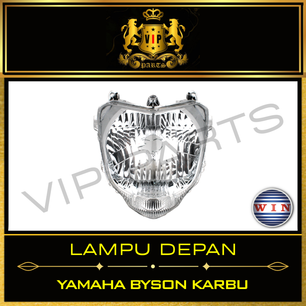 VIP-PARTS/WIN-LAMPU-DEPAN/REFLEKTOR/HEADLAMP/HEADLIGHT/MOTOR/YAMAHA/BYSON-KARBU/2010-2014/45P/GRADE-