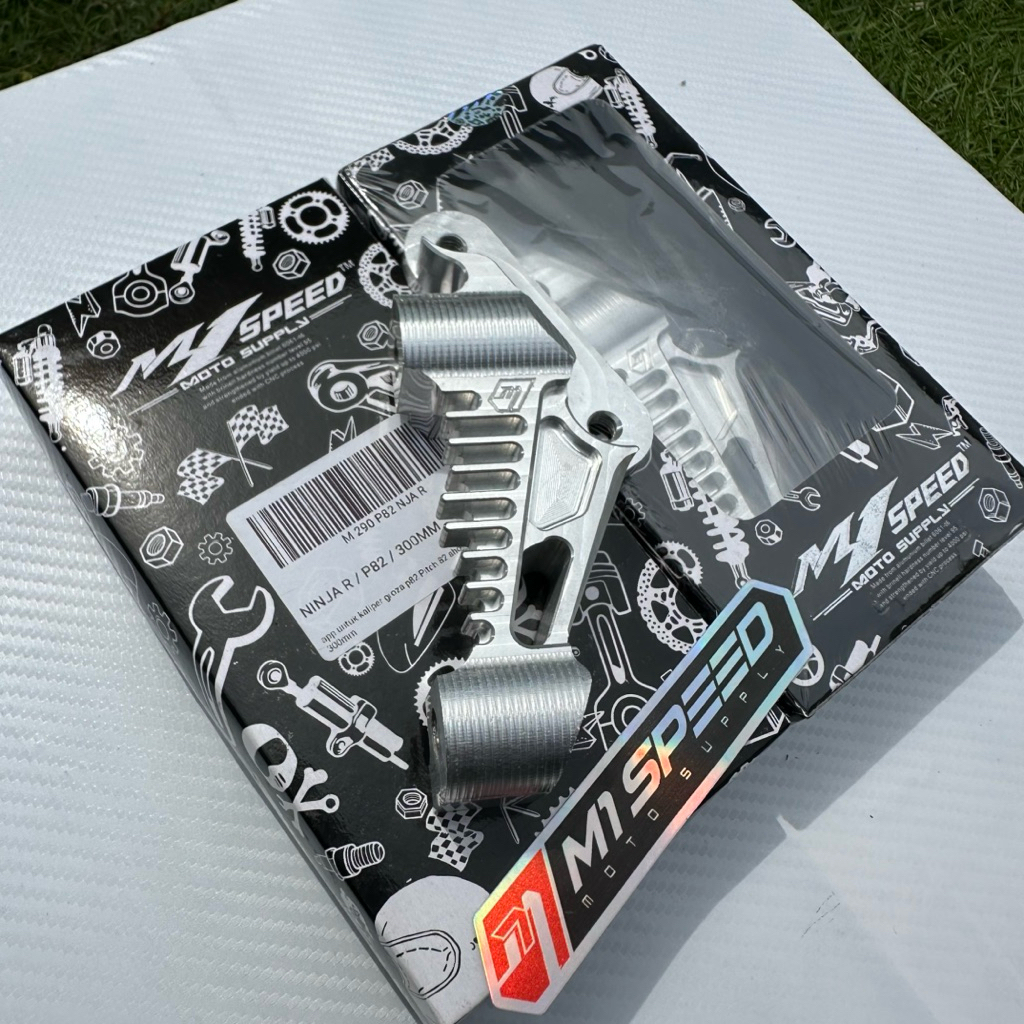 BREKET KALIPER GROZA 4 PISTON PICTH 82MM PNP NINJA R SS RR M1 SPEED ALUMUNIUM CNC