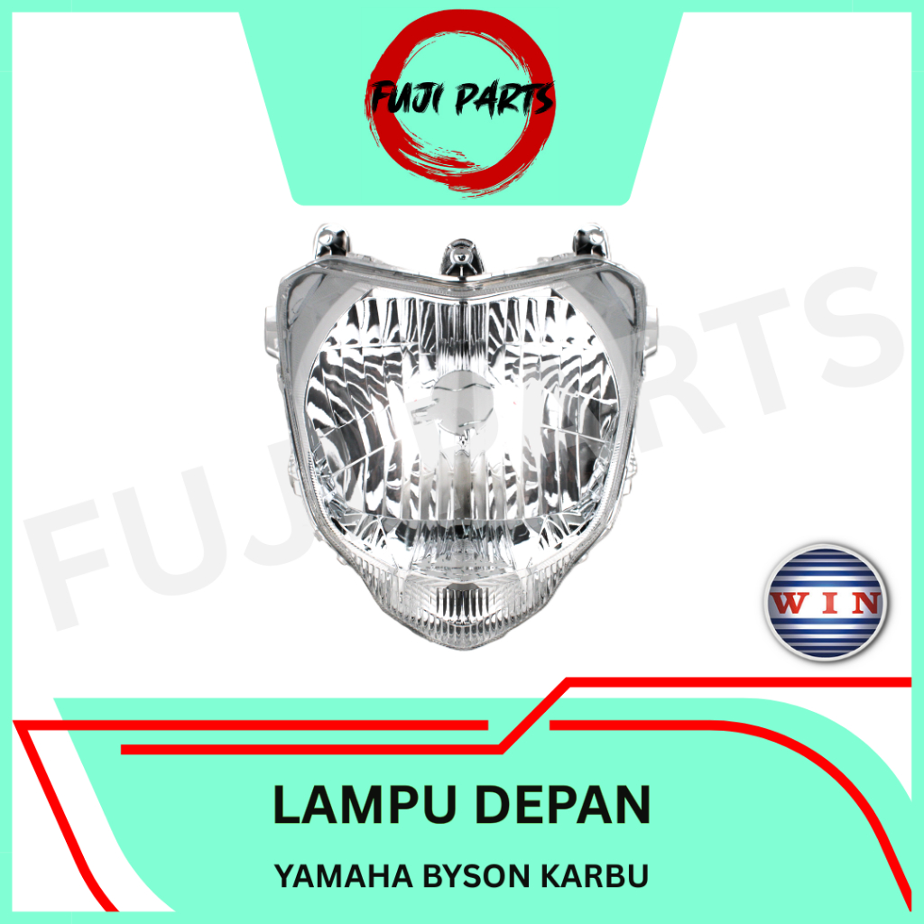 FUJI-PARTS/WIN-LAMPU-DEPAN/REFLEKTOR/HEADLAMP/HEADLIGHT/MOTOR/YAMAHA/BYSON-KARBU/2010-2014/45P/GRADE