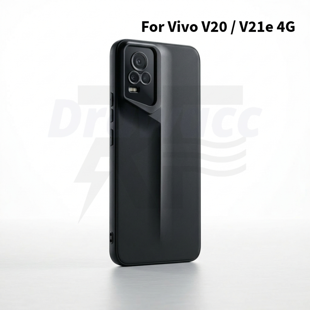 Case VIvo V20 / V21e 4G Softcase SLIMFIT BLACK BLADE CAMERA PROTECTION Casing Case Hp Vivo V20 / V21