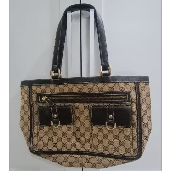 Preloved Gucci GG Canvas Abbey Pocket Tote Bag