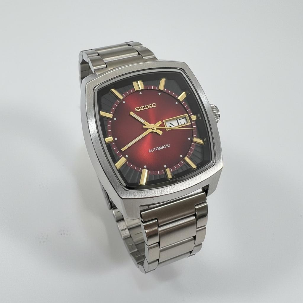 Jam Tangan Seiko Otomatis / Seiko Persegi 813185 Automatic Tanpa Baterai | Jam Pria / Wanita Stainle
