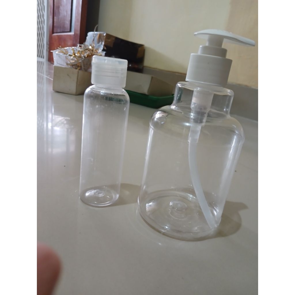 Botol kosong bening/botol kosong pompa/botol kosong flipflop/botol kosong traveling/ botol kosong 10