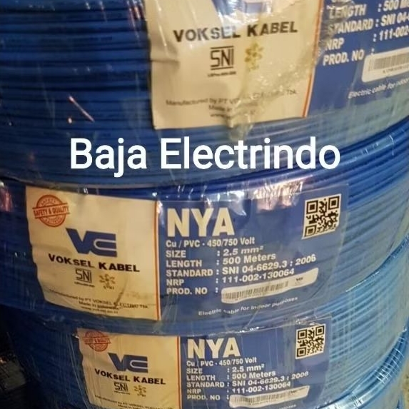 Kabel Tunggal NYA 2,5mm Voksel @50meter Kabel NYA 1 x 2,5 1 x 2.5 mm 1x2.5mm Voksel @50meter
